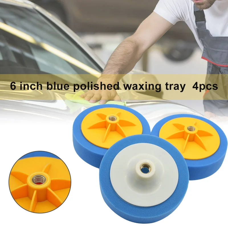

Hot 4 Pcs Sponge Wheel Waxing 6 Inch Auto Car Polishing Buffing Polishing M14 M16 JLD