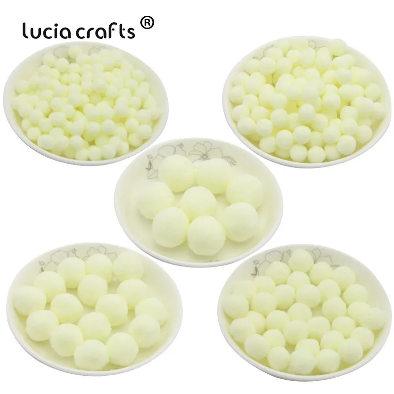 C7 Light yellow Lucia crafts 30 г/лот смешанные 5 размеров смешанные помпоны мягкие помпоны для самостоятельного пошива одежды Свадебные детские игрушки аксессуары J0706 - Цвет: C7 Light yellow