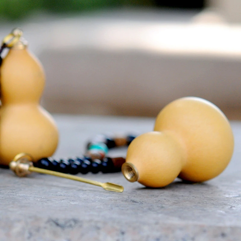 Уютная маленькая тыква для табака с ложкой декоративная веревка портативная