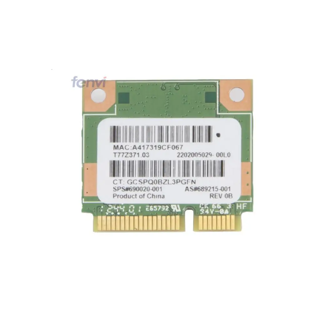 150 Мбит/с 2,4 ГГц Ralink RT3290 802.11b/g/n беспроводной WLAN WiFi+ Bluetooth BT 4,0 Половина Mini PCI-E карта для hp CQ58 M4 M6 4445S DV4