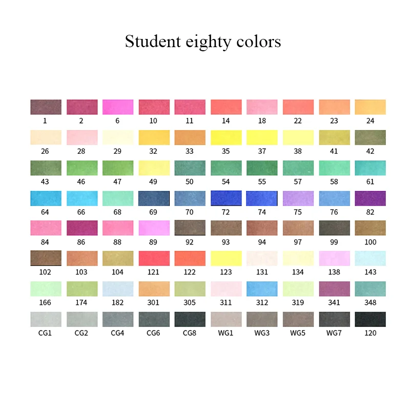 Student 80 colors Улучшенный художественный маркер 30/40/60/80/218 Цвет анимация маркер для рисования для художника для рисования манга дизайн искусство Сделано в Китае - Цвет: Student 80 colors
