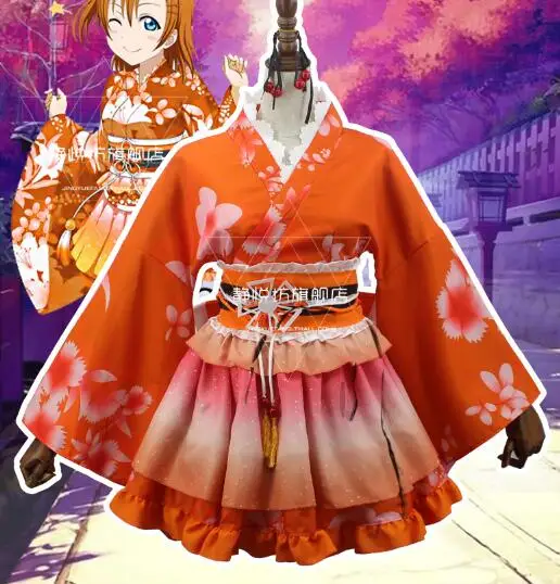 

Anime Love Live Cosplay Costumes Kousaka Honoka Sonoda Umi Nishikino Maki Kimono Cosplay Costumes Love Live Yukata