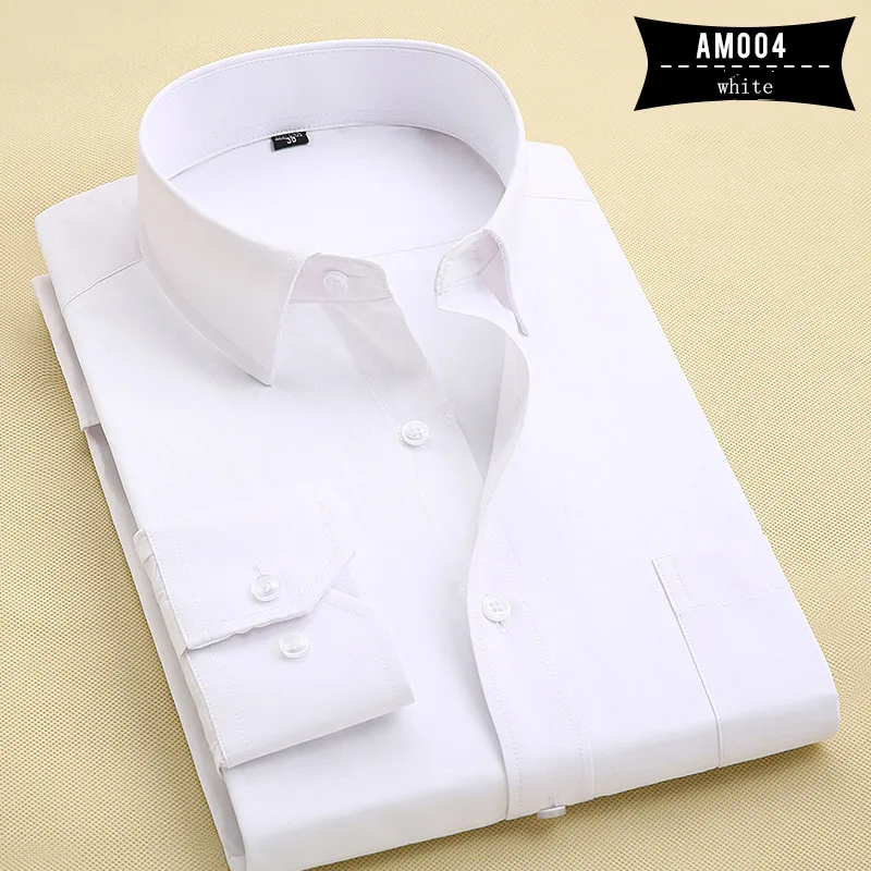 FillenGudd, плюс размер, 8XL, длинный рукав, одноцветная Мужская одежда, рубашки, большие, 7XL, 6XL, белые рубашки для социальных мероприятий, дешевая китайская импортная мужская одежда - Цвет: M004