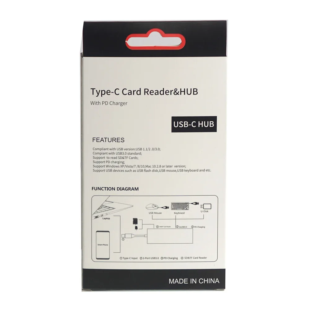 5 в 1 USB C Hub 3 0 Type адаптер для зарядки и считывания карт|Кабели передачи данных| |