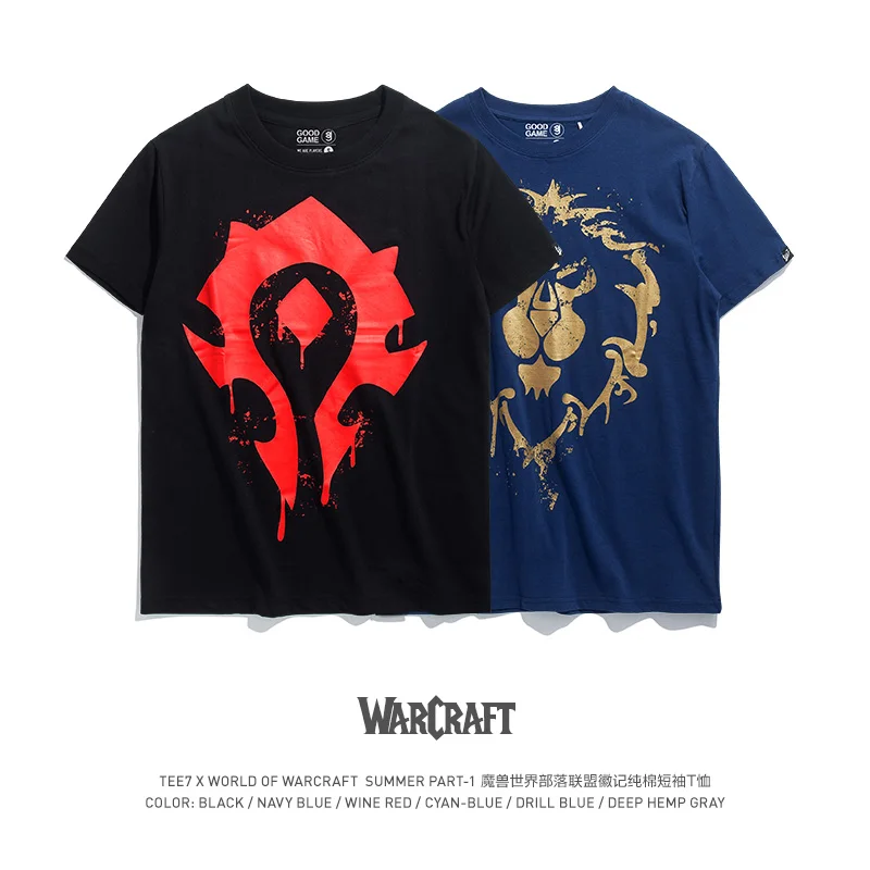 TEE7 Для мужчин игры WOW Повседневное футболка Tribe навсегда эмблема Размеры M-4XL