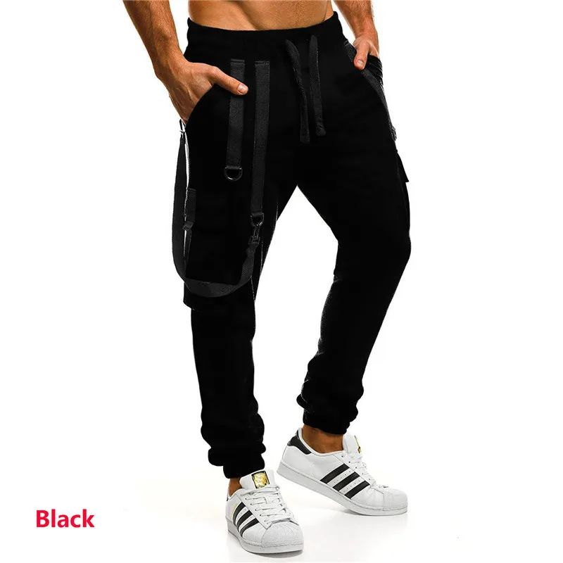 2019 New Plus Size 3XL Men Running Pants Sport Joggers Trousers Black Fitness Gym Clothing With Pockets Leisure Sweatpants | Спорт и