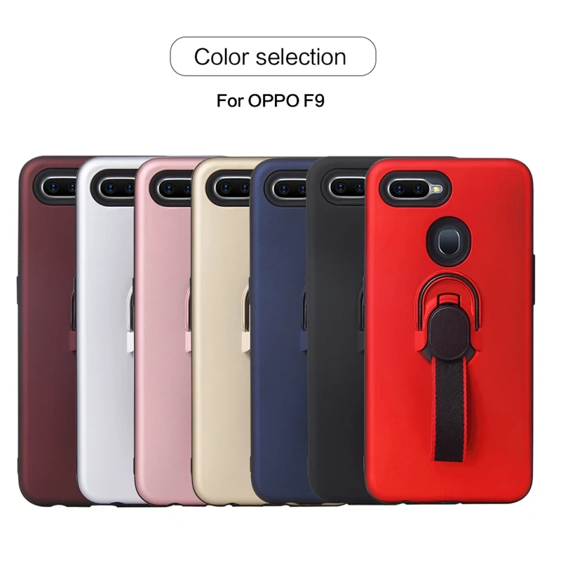 Ring Holder Case For OPPO F9 Pro F5 F7 Coque Silicone Magnetic Phone Back R9S A73 A79 A3S R17 Realme 2 Cover | Мобильные телефоны и