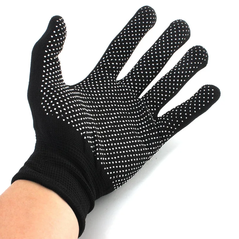 New Arrival Black Color 1 Pair Hair Straightener Perm Curling Hairdressing Heat Resistant Finger Glove Kitchen Glove