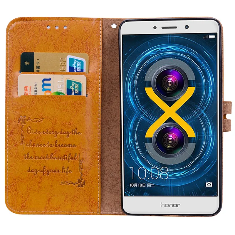 Кожаный флип-чехол для Huawei Honor 6X BLN-L21 BLN-L22 чехол-книжка 6 X x6 BLN L21 L22 L24 чехол - купить