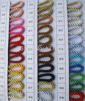 3012510 meters 5mm satin polyester cords three strands of rope silk thread rope diy jewelry findings accessories