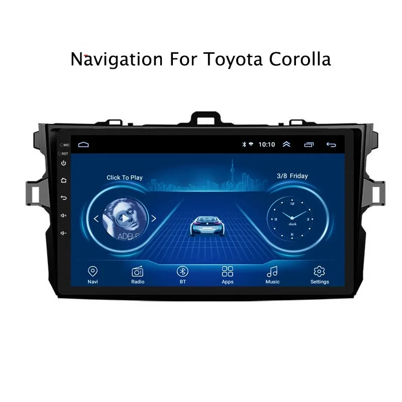Ectwodvd 9 дюймов Andriod 8 1 Автомобильный gps навигация для Toyota Corolla 2007 2013 автомобильный DVD
