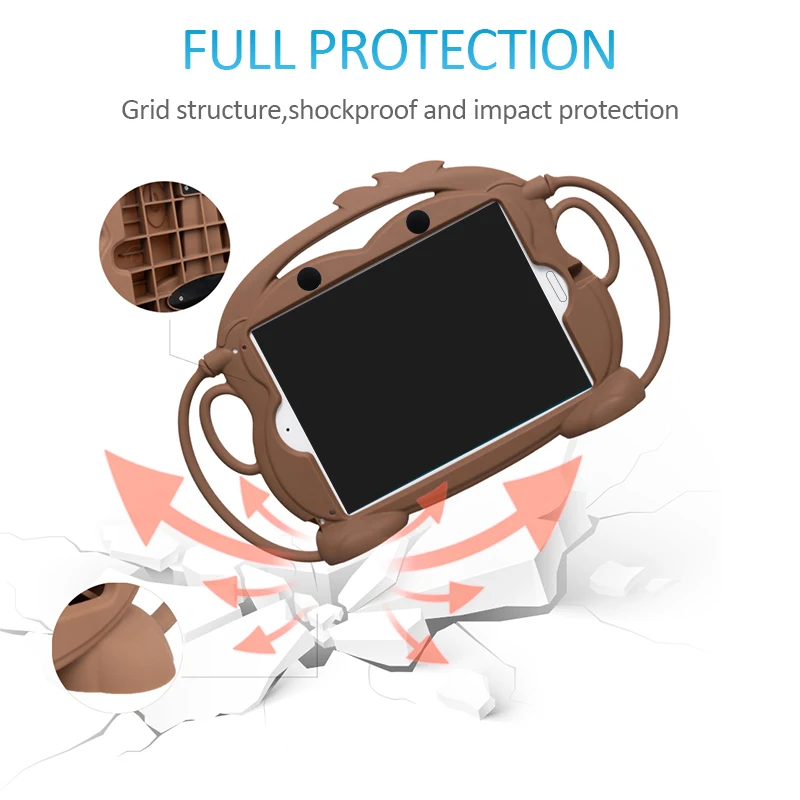 Чехол CHINFAI для Xiao mi Pad 4 Plus 10,1, детский Силиконовый противоударный моющийся чехол-подставка для планшета mi Pad4 Plus 10," с ремешком