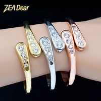 zea dear jewelry bohemia jewelry round bangle set for women cubic zirconia bracelet for engagement gift fashion jewelry findings