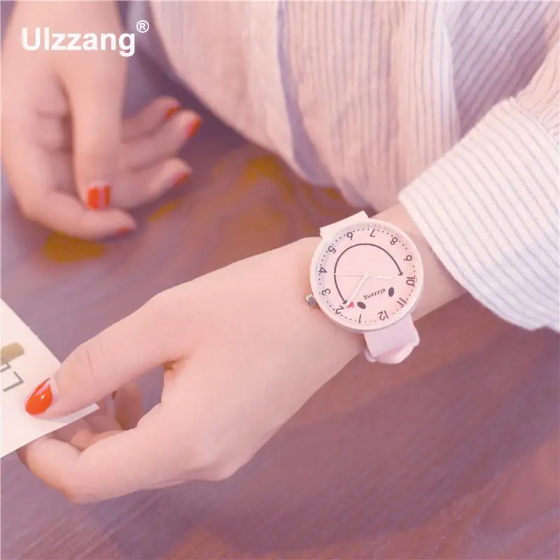 Модные уникальные женские наручные часы с рисунком Большой улыбки яркие цвета