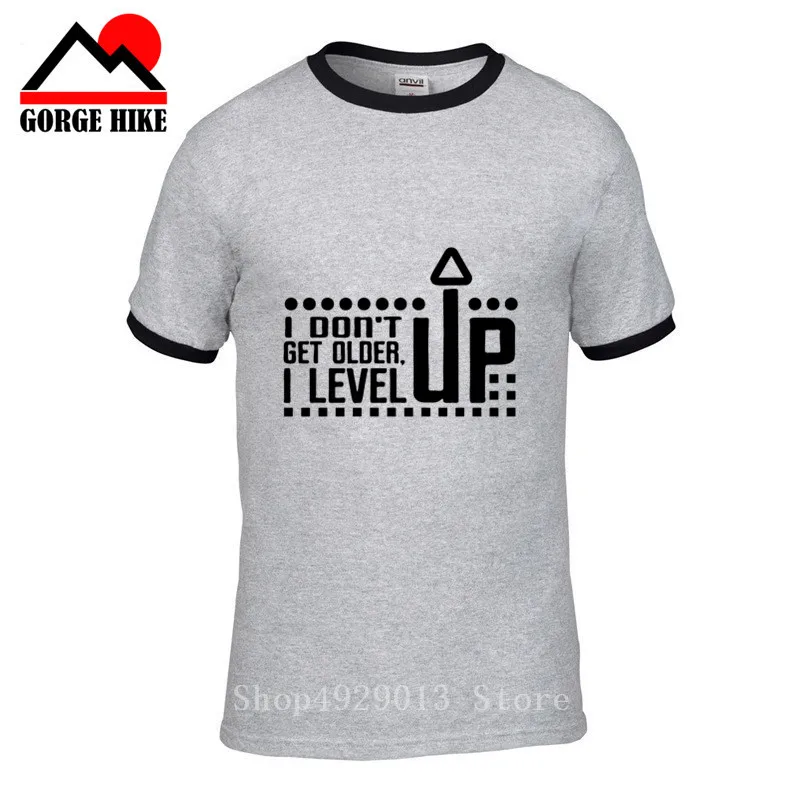 Забавная Мужская футболка с короткими рукавами и надписью I Don't Get Older Level Up Gamers