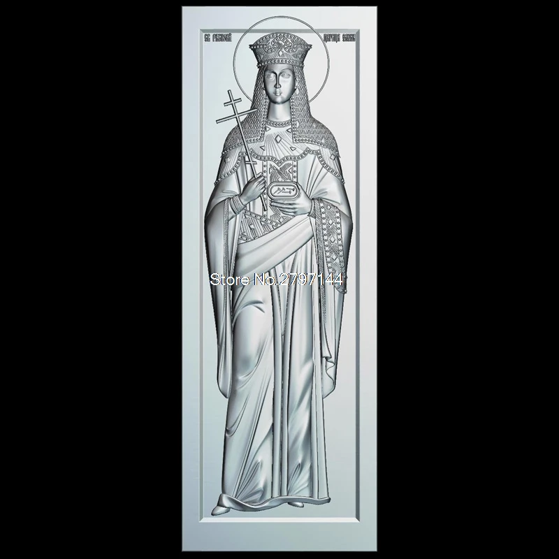 

Icon of St. Helena 3d model for cnc STL format Religion 3d Relief Model STL Router 3 axis Engraver ArtCam