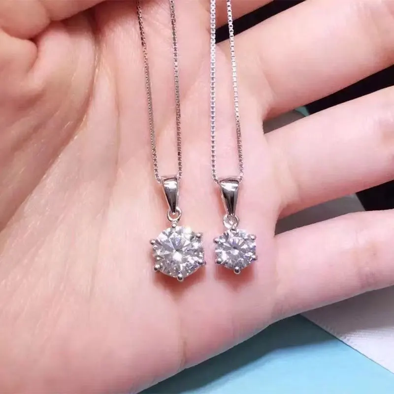 Jewelry 925 Silver Necklace Pendant high carbon diamond | Украшения и аксессуары