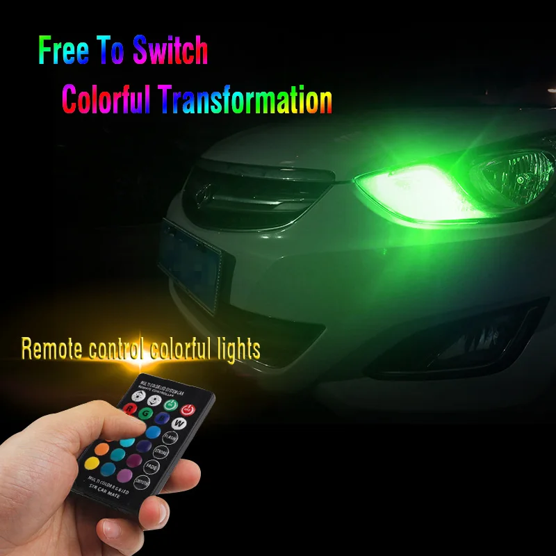 2 шт. габаритное освещение ширина источник света Многоцветный 5050 RGB светодиодный