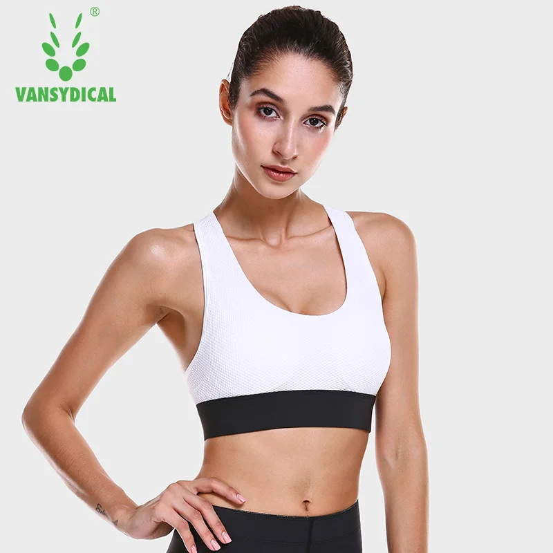 Спортивное нижнее белье Vansydical женские дышащие сетчатые бюстгальтеры для