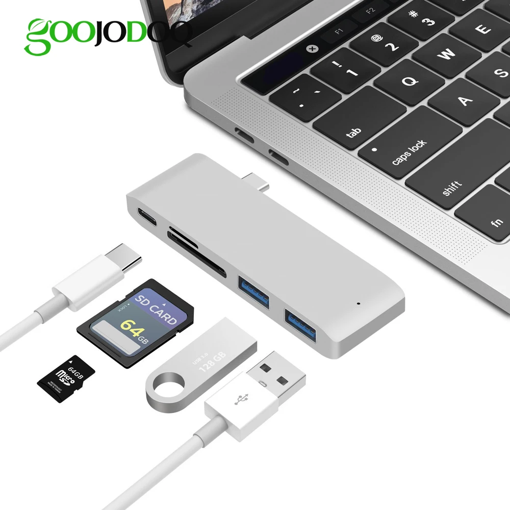 USB C концентратор SD/TF кард ридер для Macbook Pro type адаптер с зарядным портом Мульти 3 0