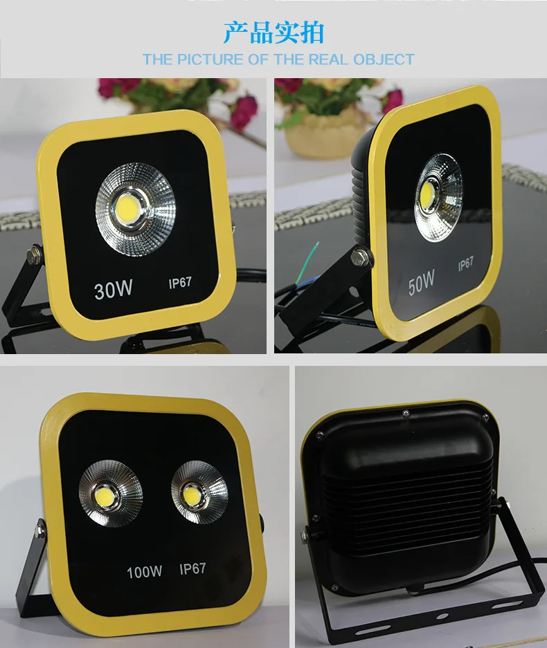 6 шт. IP67 COB прожектор 30 Вт 50 100 150 AC110V 220 В Светодиодный наружный пейзаж стена Сад