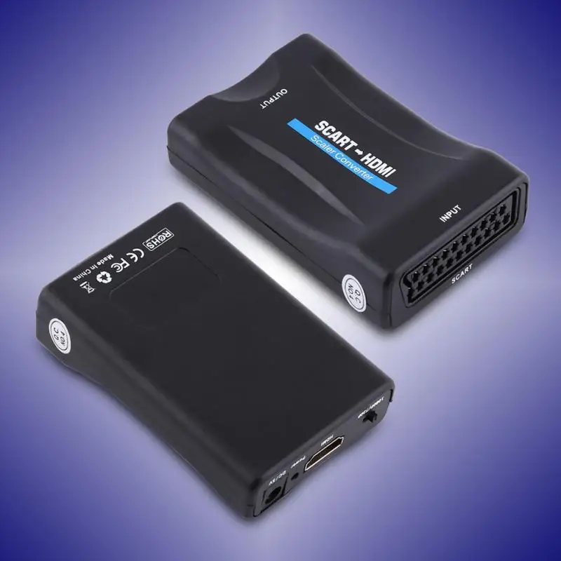 Scart to HDMI Audio Video Converter Scaler Adapter 720P 1080P With USB Cable | Converters