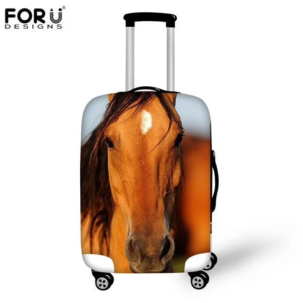 FORUDESIGNS/3D лошадь Лев животное путешествия багаж Защитные чехлы для 18-30 дюймов багажник кейс на колесиках чемодан Крышка на молнии - Цвет: C657
