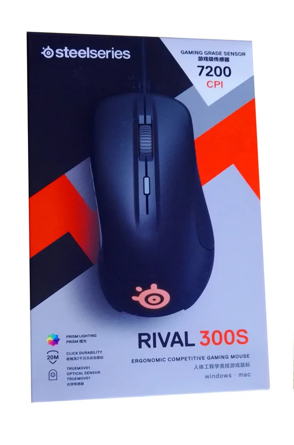 RIVAL 300S Оригинальная игровая мышь SteelSeries Rival 300 Rival 300 S, USB Проводная оптическая мышь 7200 dpi для FPS RTS MMO Gamer - Цвет: RIVAL 300S