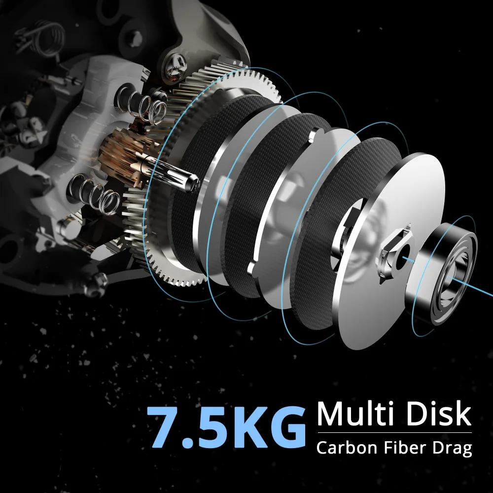 KastKing Стелс Сверхлегкий 169.5 г Макс Перетащите 7.5 КГ Baitcasting Reel Высокоскоростной 12BBs