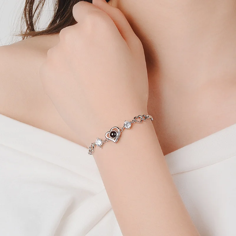 ERLUER Stylish heartshaped bracelets for women multistyle floral devil's eye zinc alloy party friendship bracelet gift | Украшения и