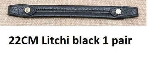 22cm litchi YESIKIMI 1 пара 22 см 35 см черный цвет сумка с ручками Замена DIY сумка ремень из искусственной кожи Bolsa аксессуары для портфеля - Цвет: 22cm litchi