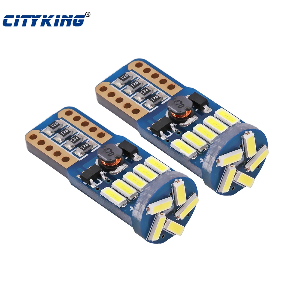 10 шт./лот автомобильные светодиоды T10 canbus LED W5W Canbus t10 led 15smd 4014 светодиодные