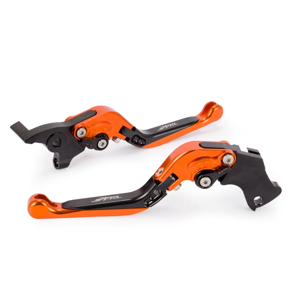Мотоцикл с ЧПУ Складные тормозные рычаги сцепления для KTM DUKE 390 200 125 RC390 RC200 RC125 - Цвет: Orange-Black-Orange