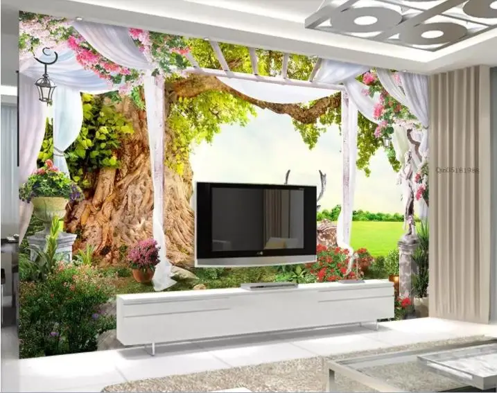 

hd 3d wallpaper Custom 3D photo murals Home Decor Sika deer creative nature 3D Photo Wall Paper For Living Room Bedroom