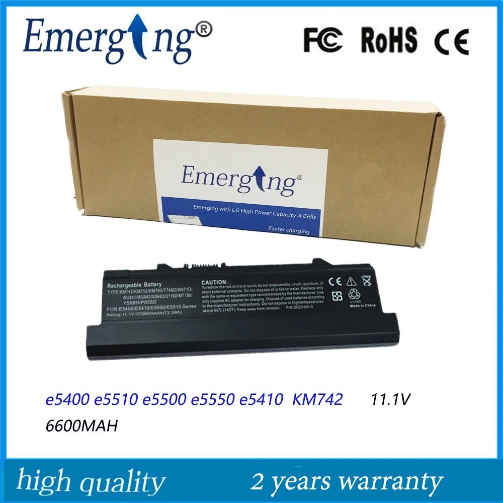 Аккумулятор для ноутбука Dell Latitude E5400 E5410 E5500 E5510 KM742 KM769 RM656 T749D 9 ячеек 11 1