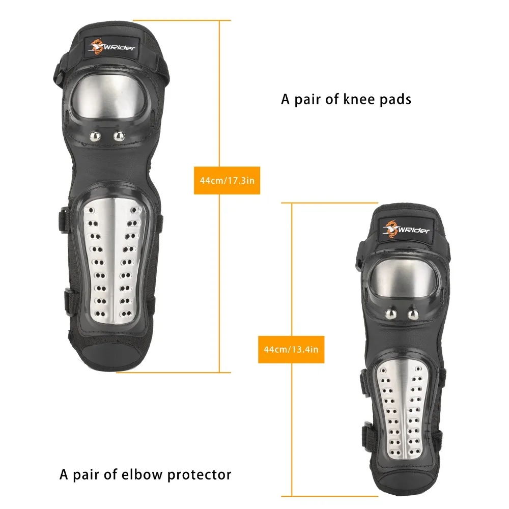 4 шт. Защитные Налокотники для мотокросса из нержавеющей стали|steel knee pads|steel