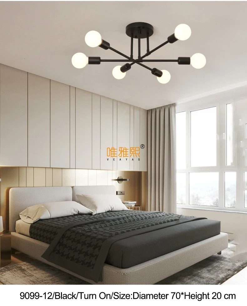 Бесплатный светодиодный светильник 85-265 в E27 Chander Lighting Vintag, светодиодный светильник, промышленные лампы, 6 ламп, люстра, светильник, белый