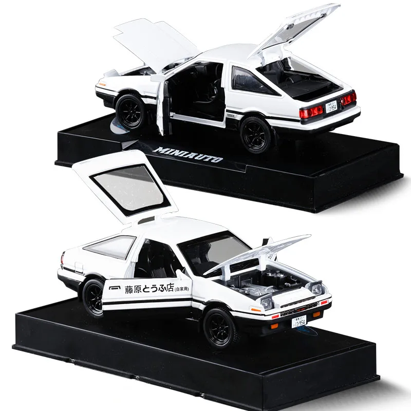 Jianyuan 1:32 head D 32127 AE86 модель автомобиля из сплава двухдверный звук и световой эффект