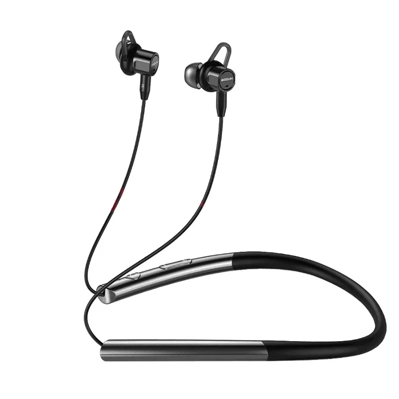 black Наушники ANC с активным шумоподавлением, наушники Bluetooth 4,2, наушники-вкладыши с микрофоном, магнитные музыкальные Беспроводные спортивные наушники для Xiaomi - Цвет: black