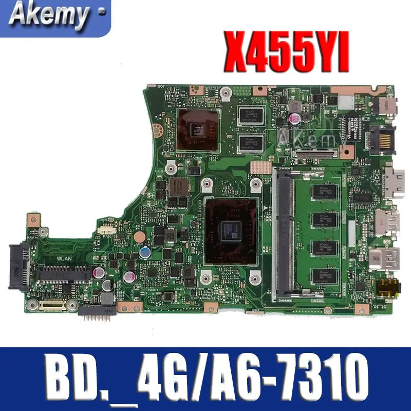 Материнская плата Amazoon X455YI MAIN_BD._ 4G/A6 7310 материнская с процессором для ноутбука For