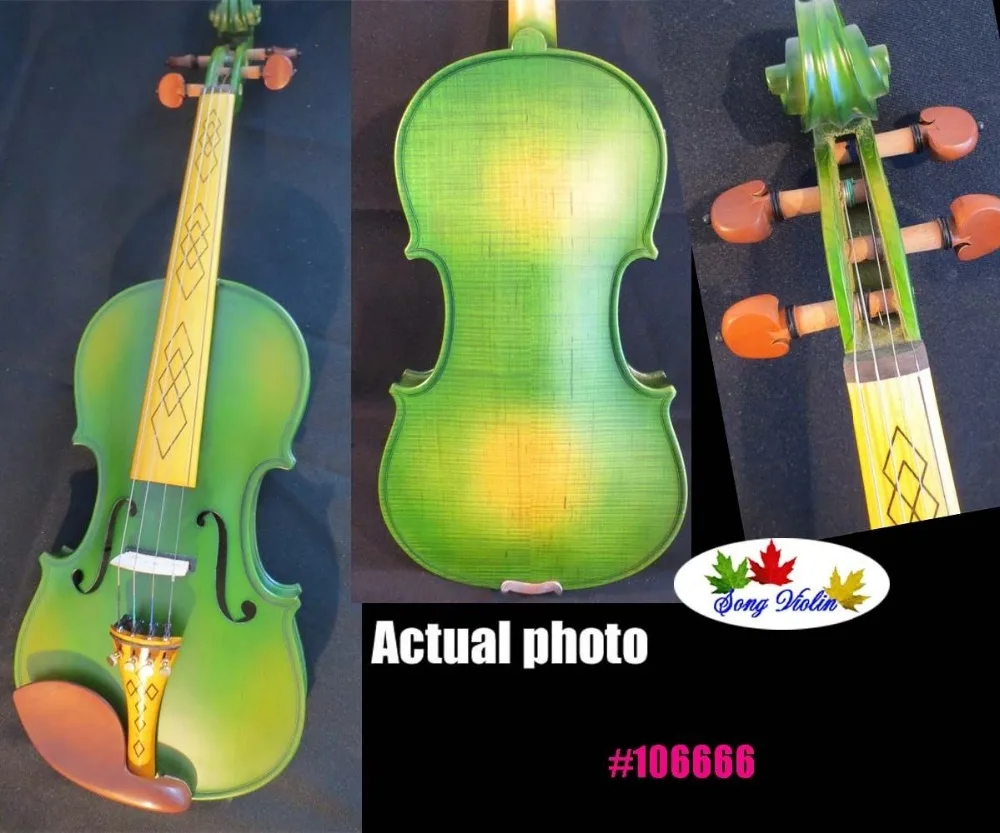 Зеленые цвета лучший ремесло 4/4 электрическая скрипка + акустическая #10666 | Спорт и
