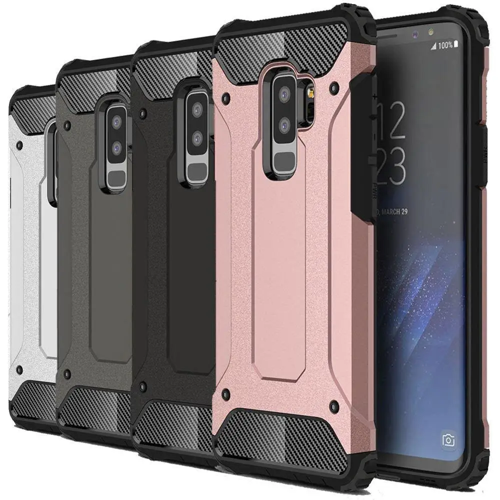 Для Samsung Galaxy J3 J5 J6 A6 A8 тонкий двойной Слои Armour ударопрочный каучук гибридный