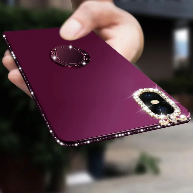 Роскошный Блестящий Алмазный чехол для iPhone X XS XR 8 7 6s Plus 11 Pro Max SE 2020 12 мягкий горный