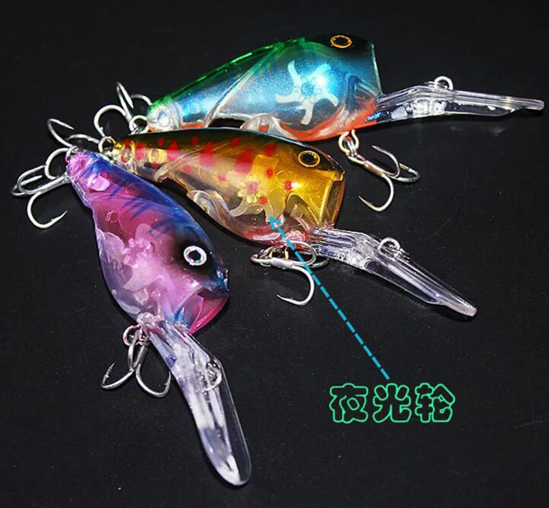 1 шт. большой рот Popper Рыбная приманка с живота светящиеся колеса воблер свимбейт