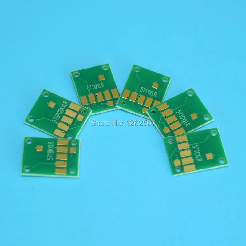 PGI570 CLI571 6 видов цветов тонер-картридж с чипом автосброса для canon PGI-570 PGI 570 CLI 571 MG5750