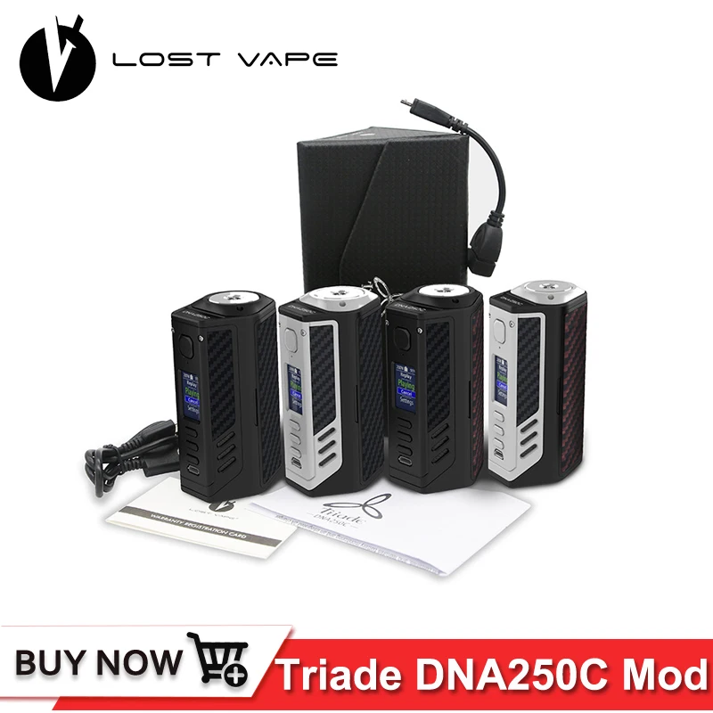 Оригинальный потерянный вейп триад DNA250C 300 Вт поле mod тройной 18650 электронная