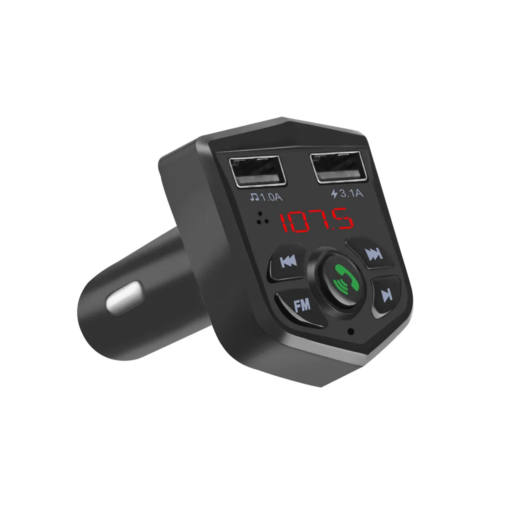 Беспроводной автомобильный комплект громкой связи Bluetooth FM передатчик адаптер MP3 плеер Dual USB Зарядное устройство для huawei P30 просо 9