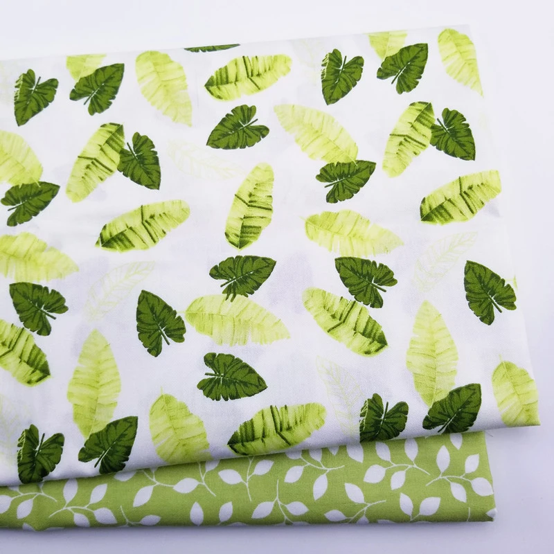 

Leaf Printing Twill Cotton Fabric Quilting Cloth Handmade DIY Sewing Fabric Baby&Childr Cotton Fabric