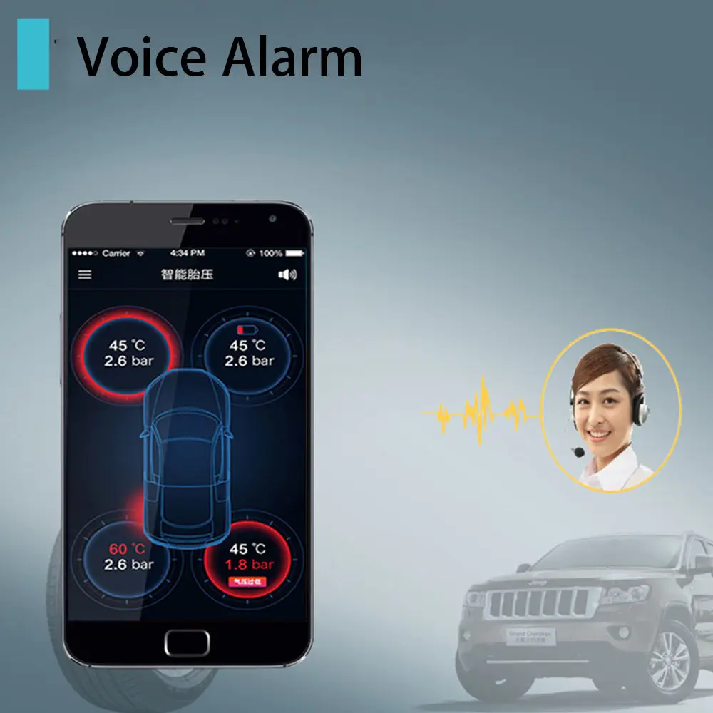 Bluetooth V4.0 автомобиля Беспроводной TPMS шин Давление Мониторы Системы внешний Сенсор