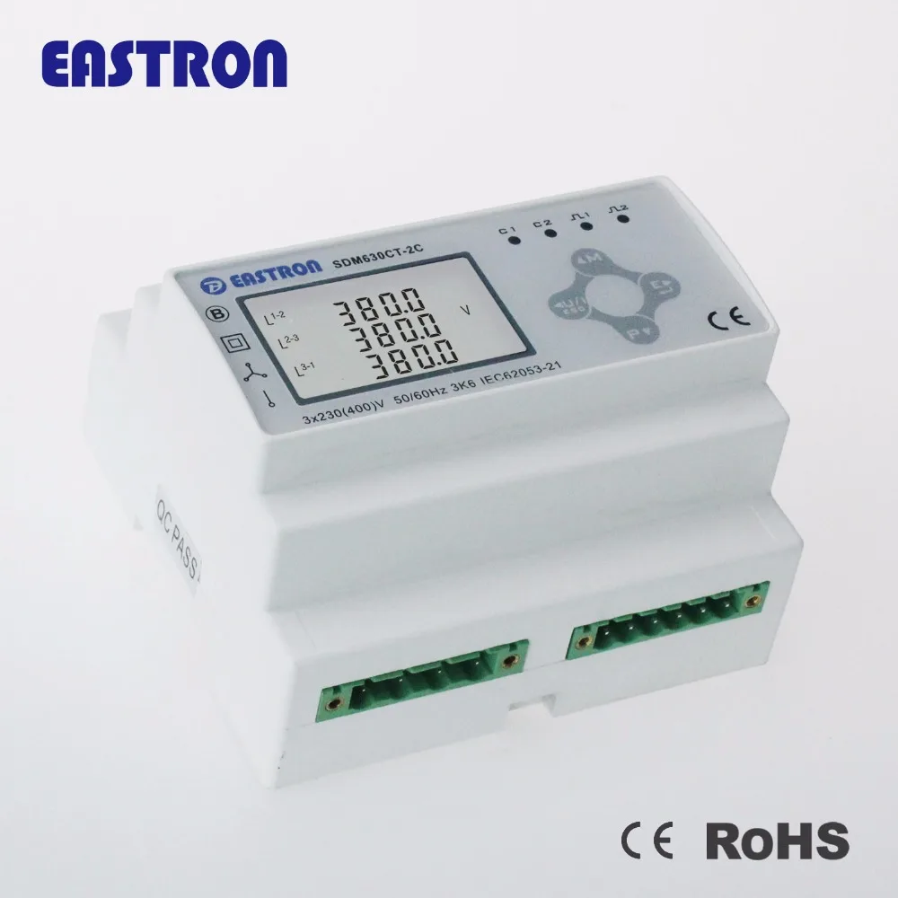 SDM630MCT 2C 1/5A CT двойной входной Многофункциональный измеритель мощности для